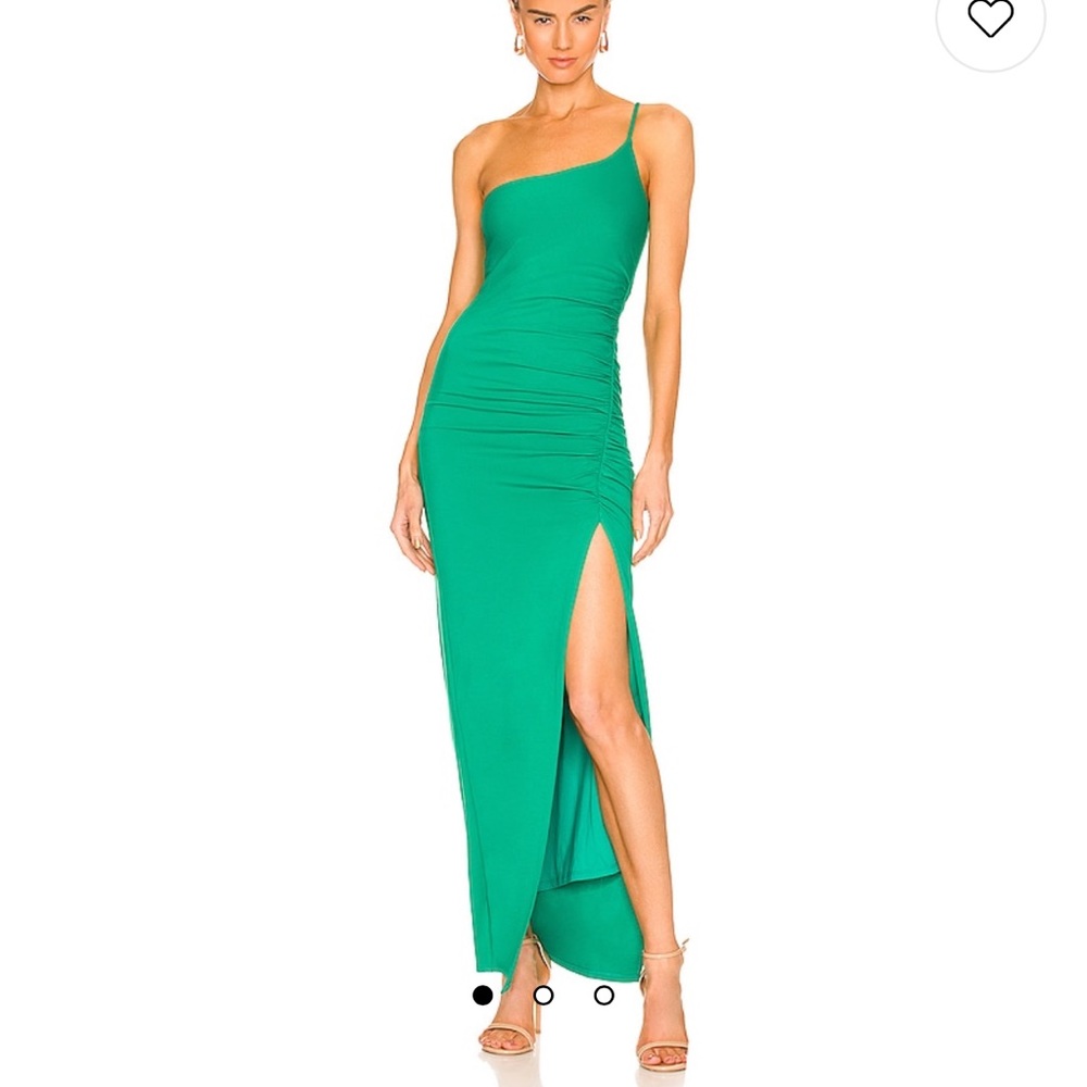 Lovers + Friends Green One-Shoulder Maxi Dress
